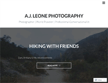 Tablet Screenshot of ajleonephotography.wordpress.com