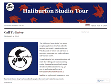 Tablet Screenshot of haliburtonstudiotour.wordpress.com