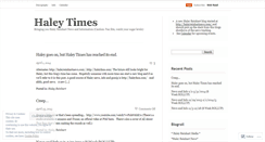 Desktop Screenshot of haleyreinhartinfo.wordpress.com