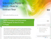 Tablet Screenshot of howtotrainapuppy15.wordpress.com