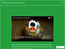 Tablet Screenshot of coolernow123.wordpress.com