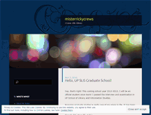 Tablet Screenshot of misterrickycrews.wordpress.com