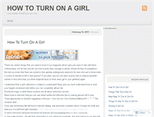 Tablet Screenshot of howtoturnonagirl.wordpress.com