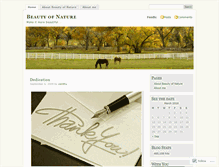 Tablet Screenshot of beautyofnature2009.wordpress.com