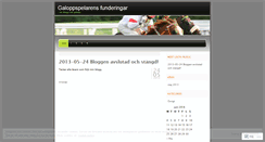 Desktop Screenshot of galoppspelaren.wordpress.com