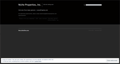 Desktop Screenshot of nicheproperties.wordpress.com
