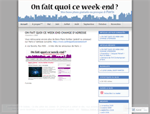 Tablet Screenshot of onfaitquoiceweekend.wordpress.com