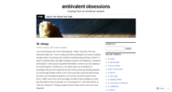 Desktop Screenshot of ambivalentobsessions.wordpress.com