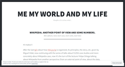 Desktop Screenshot of memyworldandmylife.wordpress.com