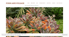 Desktop Screenshot of formandfoliage.wordpress.com