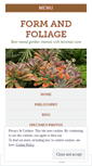 Mobile Screenshot of formandfoliage.wordpress.com