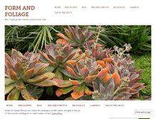 Tablet Screenshot of formandfoliage.wordpress.com