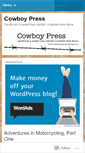 Mobile Screenshot of cowboypress.wordpress.com
