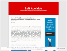 Tablet Screenshot of leftadelaide.wordpress.com