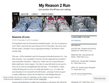 Tablet Screenshot of myreason2run.wordpress.com