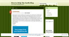 Desktop Screenshot of howtohelptheearth.wordpress.com