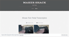 Desktop Screenshot of makershack.wordpress.com