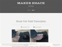 Tablet Screenshot of makershack.wordpress.com