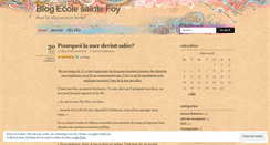 Desktop Screenshot of ecolesaintefoy.wordpress.com