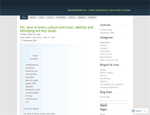 Tablet Screenshot of blackandjewish.wordpress.com