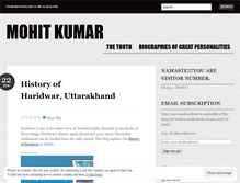 Tablet Screenshot of kumarmohit.wordpress.com