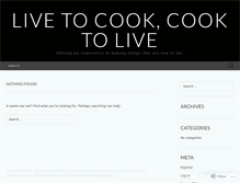 Tablet Screenshot of livetocookcooktolive.wordpress.com