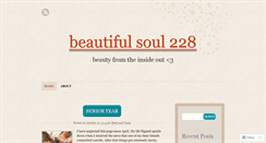 Desktop Screenshot of beautifulsoul228.wordpress.com