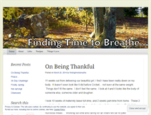 Tablet Screenshot of findingtimetobreathe.wordpress.com