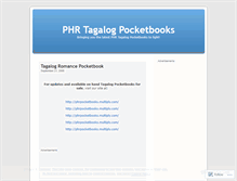 Tablet Screenshot of phrpocketbooks.wordpress.com