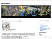 Tablet Screenshot of mangamani.wordpress.com