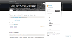 Desktop Screenshot of budgetoverlanding.wordpress.com