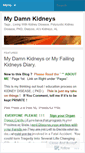 Mobile Screenshot of mydamnkidneys.wordpress.com