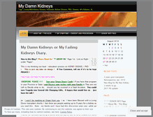 Tablet Screenshot of mydamnkidneys.wordpress.com