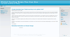 Desktop Screenshot of globalcoolingnews.wordpress.com