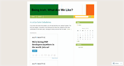 Desktop Screenshot of beingirishwhatarewelike.wordpress.com