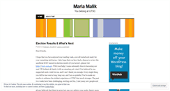 Desktop Screenshot of mariamalik.wordpress.com
