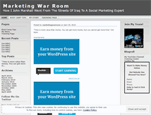 Tablet Screenshot of marketingwarroom.wordpress.com