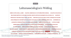 Desktop Screenshot of leiturasociologica.wordpress.com