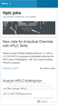 Mobile Screenshot of hplcjobs.wordpress.com