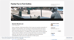 Desktop Screenshot of familyfuninfortcollins.wordpress.com