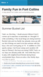 Mobile Screenshot of familyfuninfortcollins.wordpress.com