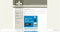 Desktop Screenshot of mcdanielarchives.wordpress.com
