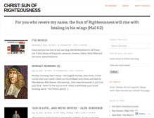 Tablet Screenshot of christsunofrighteousness.wordpress.com