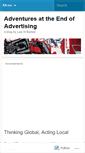 Mobile Screenshot of adventuresattheendofadvertising.wordpress.com