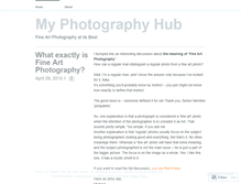 Tablet Screenshot of myphotographyhub.wordpress.com