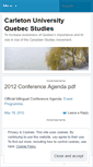 Mobile Screenshot of carletonquebecstudies.wordpress.com