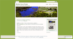 Desktop Screenshot of mapleleaffarm.wordpress.com