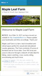 Mobile Screenshot of mapleleaffarm.wordpress.com