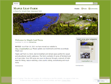 Tablet Screenshot of mapleleaffarm.wordpress.com