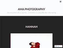 Tablet Screenshot of amaphotography.wordpress.com